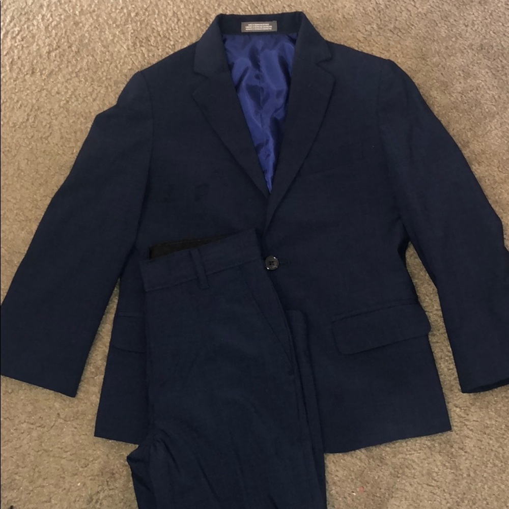 Blue Van Heusen Suit.  Worn twice.  Size 8 Slim